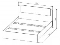 Кровать Софи 1600 ШхВхГ 1640х900х2030 мм Спальное место 1600х2000 мм 