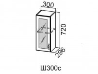 Шкаф навесной со стеклом 300 Ш300с-720 720х300х296мм Прованс